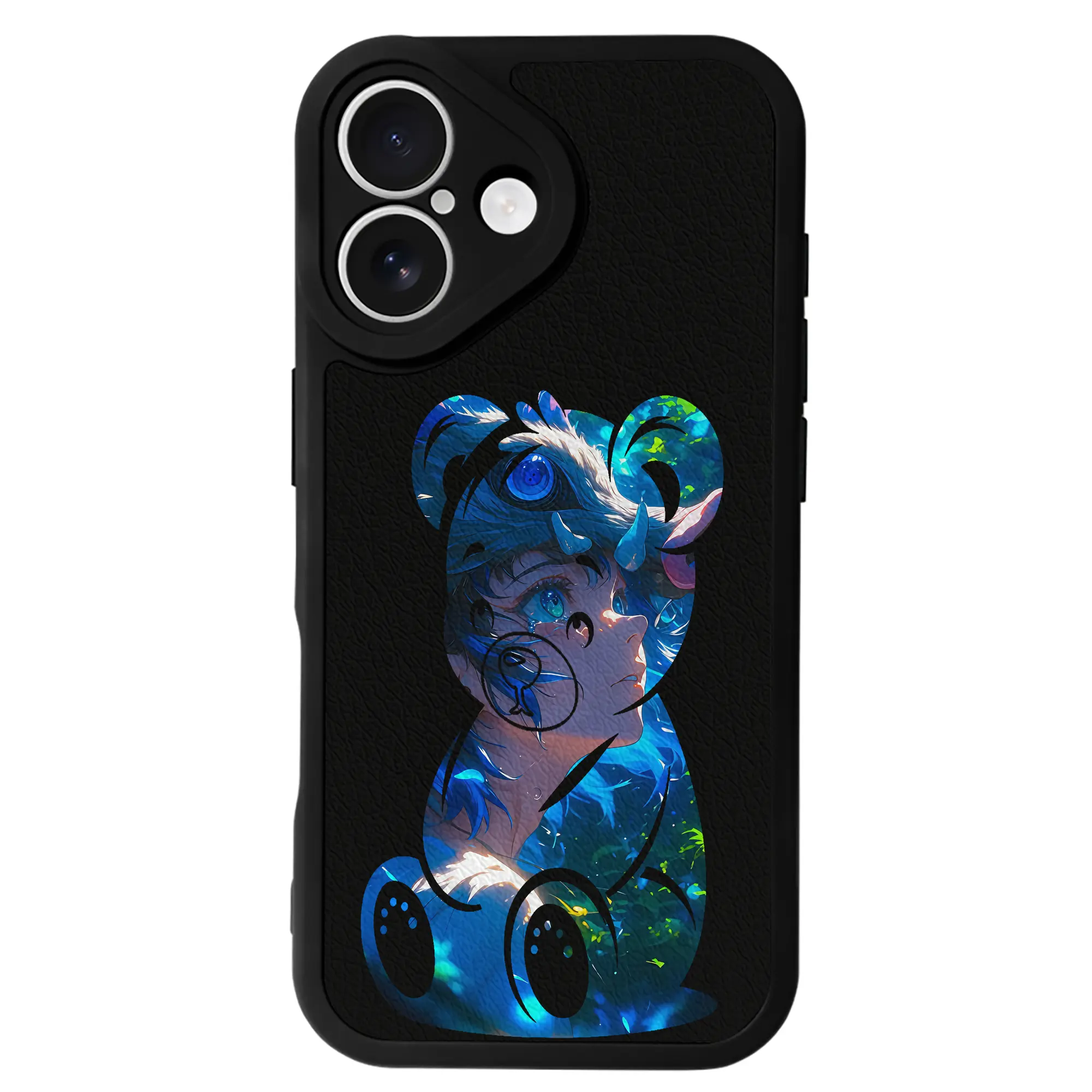 鬼滅の刃 グッズ,嘴平 伊之助 - IPhone 16シリーズ対応 ・ シリコンスマホケース ・ レザー調 ・ 高精度フィット ・ 耐衝撃 ・ ワイヤレス充電対応 ・ 精密カット